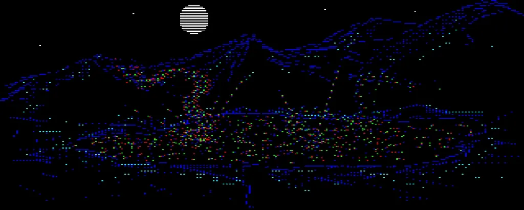 Glitching hour at Crater Lake